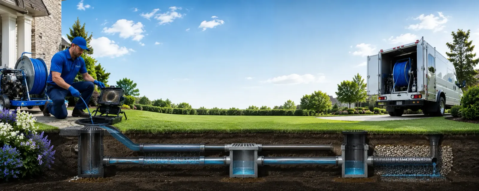 Outdoor drain cleaning information for Smyrna Mills, ME